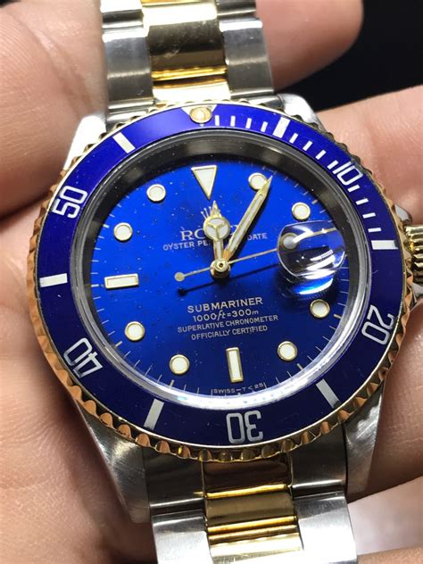 rolex submariner oro azul|rolex submariner.